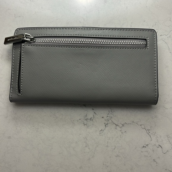 Staci Large Slim Bifold Wallet - Gray & White - Picture 2 of 5